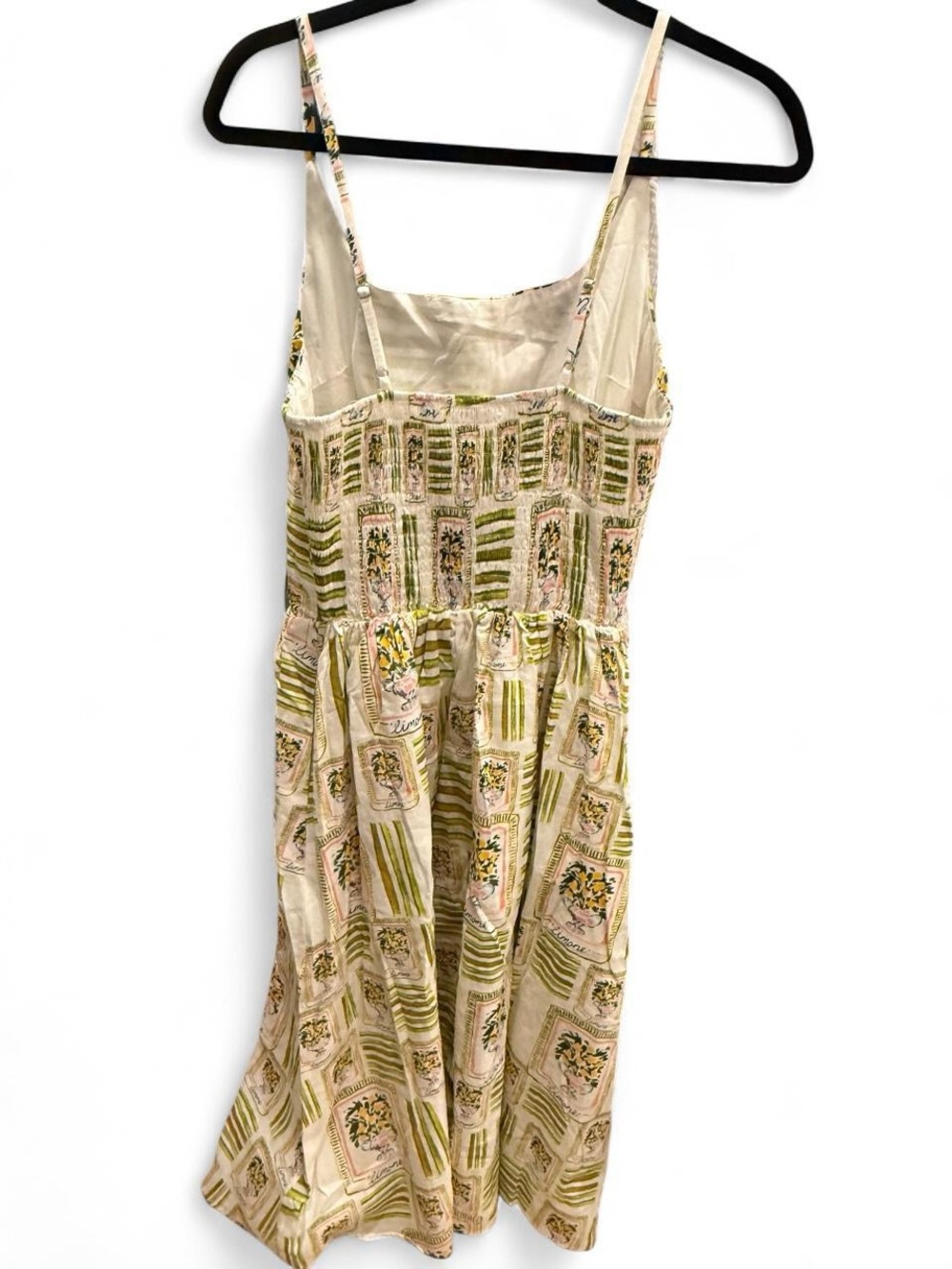 NWOT CLC Corey Lynn Calter Cordelia Lemon Tile Print Midi Dress SZ L - Picture 5 of 8